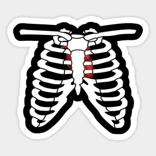 Dead Man's Chest Plus Heart. Sticker